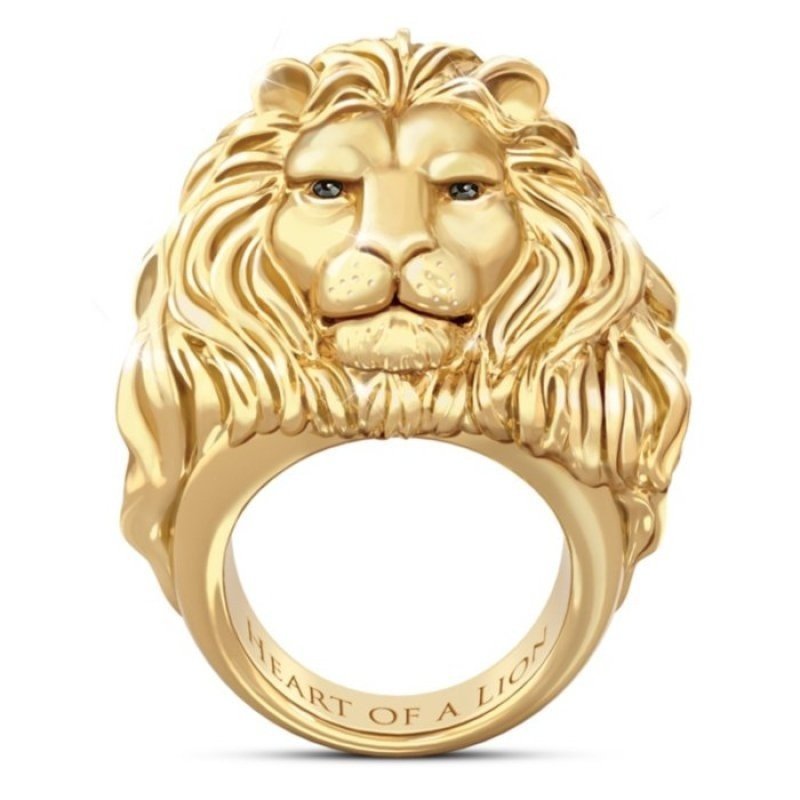 Lion's Head Animal Pattern Alloy Ring - Image 5