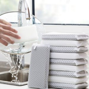 Diamond mesh cloth easy to foam kitchen cleaning sponge