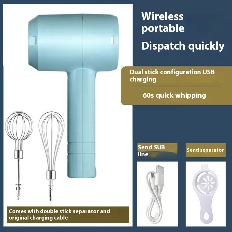 Electric Whisk Wireless Handheld Rechargeable Cream Mixer Kitchen Gadgets - Image 8