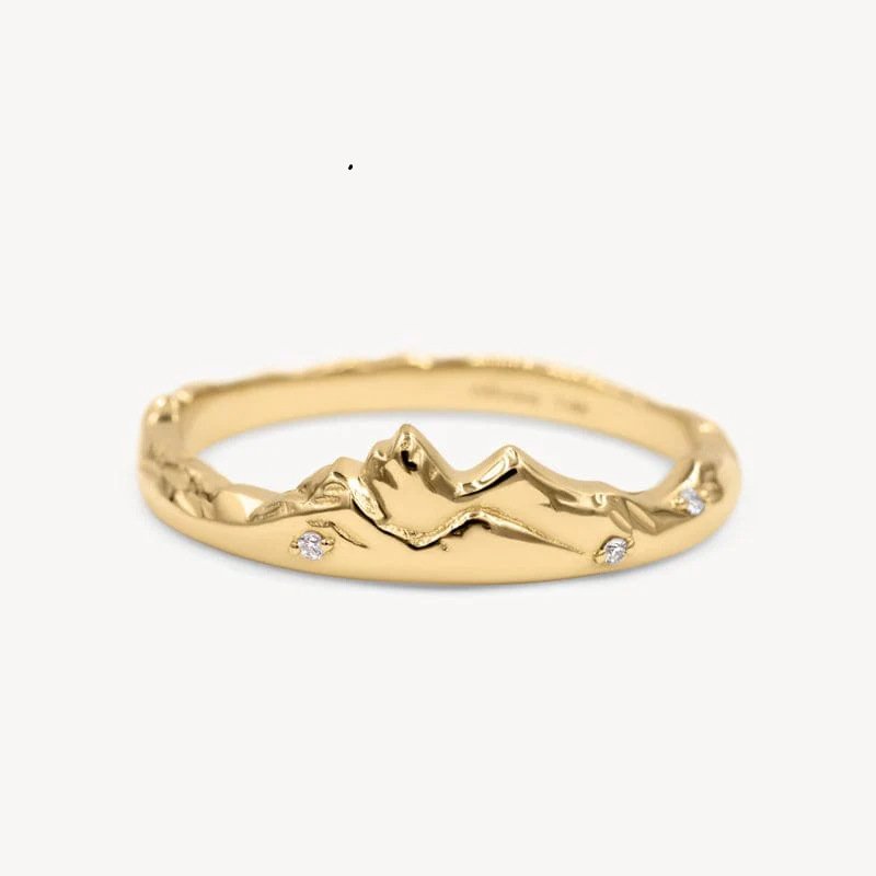 Peak Ring Inlaid Zirconium Stacked Belt Little Finger Ring European And American Advanced Design Sense - Image 4