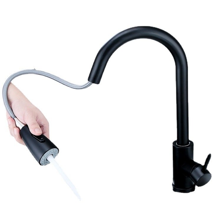 Kitchen Pull Hot And Cold Water Faucet Stainless Steel - Image 2