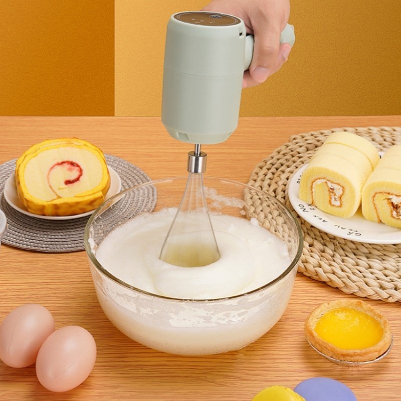Electric Whisk Wireless Handheld Rechargeable Cream Mixer Kitchen Gadgets - Image 2