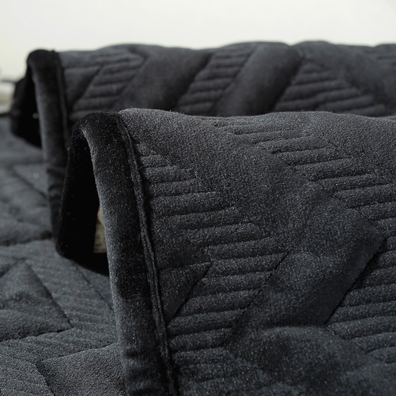 Black Sofa Cushion Winter Plush Thickened Non-slip Sofa Leather Sofa Cover - Image 6