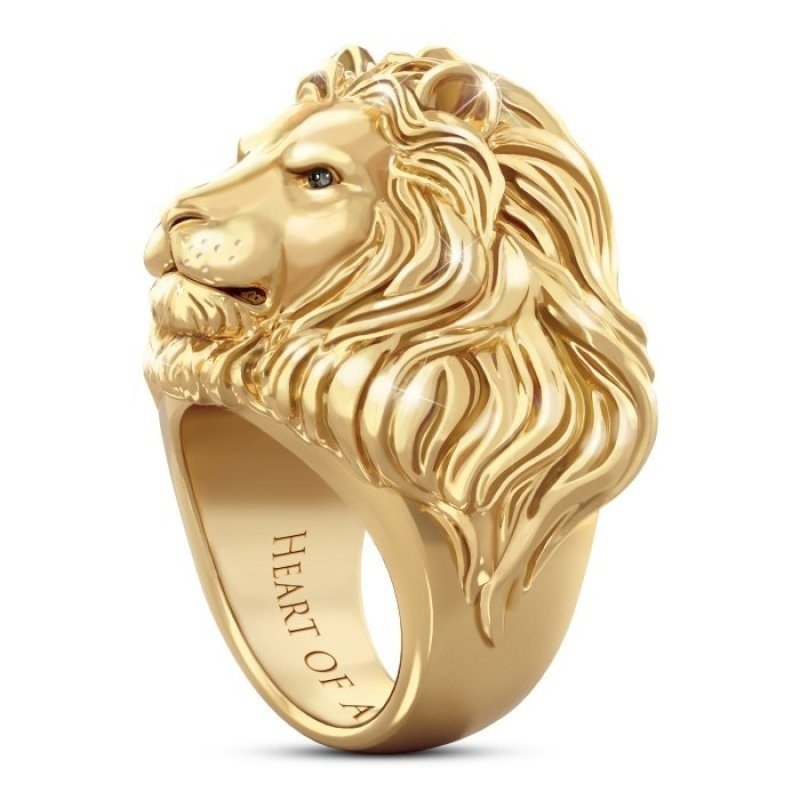 Lion's Head Animal Pattern Alloy Ring - Image 2