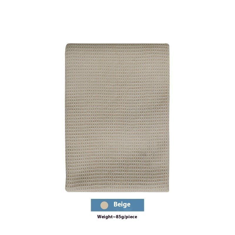 Nordic Style Cotton Rectangular Plain Waffle Tea Towel Kitchen - Image 9
