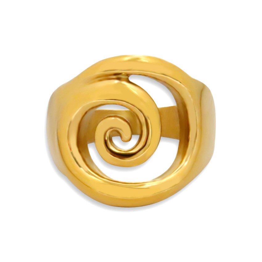 European And American Stainless Steel Thread Spinning Ring Does Not Fade Simple Hand Jewelry - Image 4