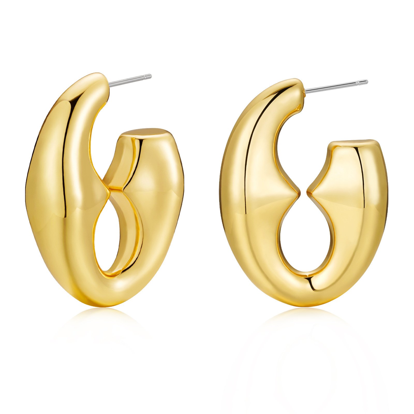 European And American Fashion High Class Elegant Geometric Women's Earrings Simple - Image 2