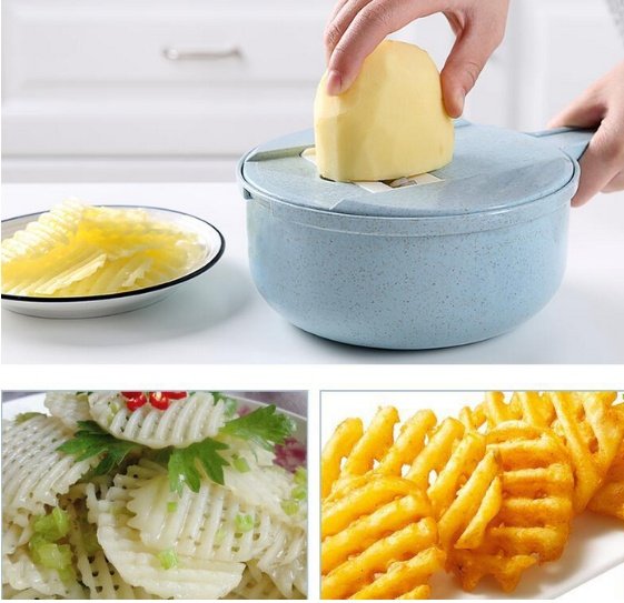 8 In 1 Mandoline Slicer Vegetable Slicer Potato Peeler Carrot Onion Grater With Strainer Vegetable Cutter Kitchen Accessories - Image 2