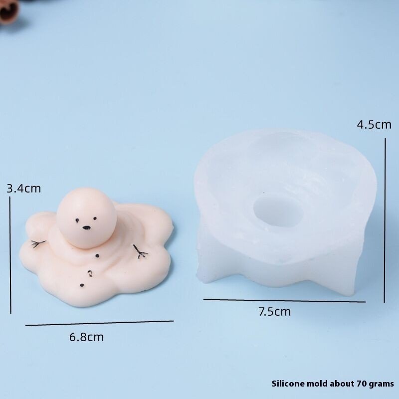 Cute Bear Candle Cake DIY Birthday Aromatherapy Candle Silicone Baking Mold - Image 6