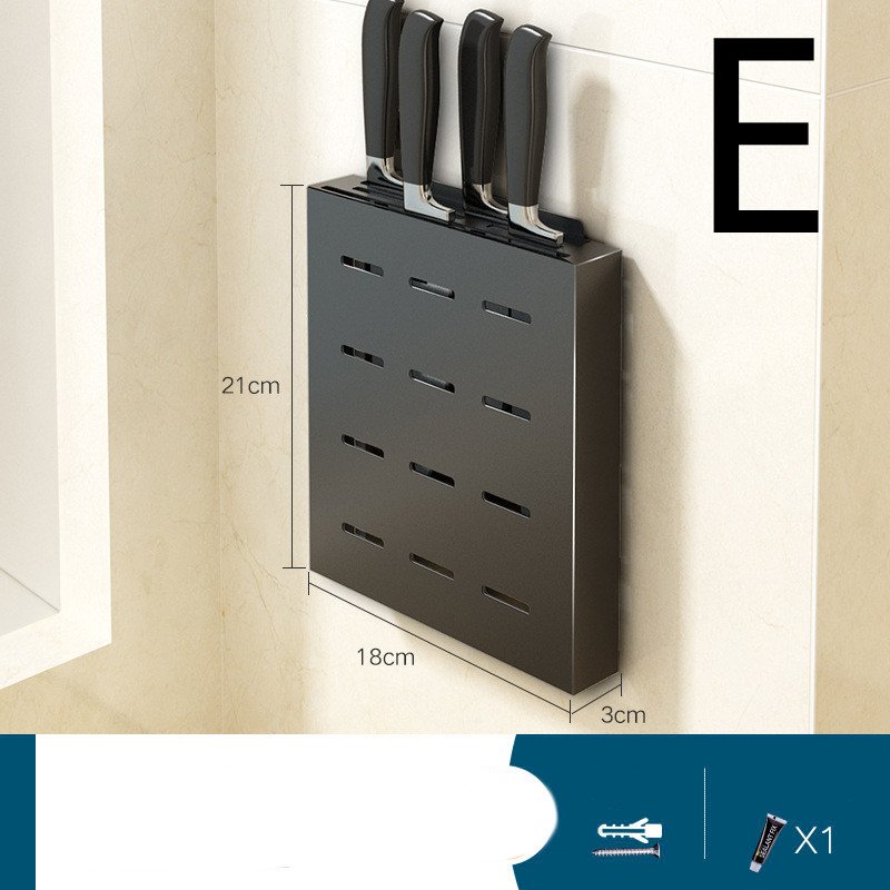 Perforation-free Wall-mounted Knife Storage Rack For Kitchen - Image 6