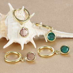 Niche Round Ear Clip Fashion Simple Rhinestone