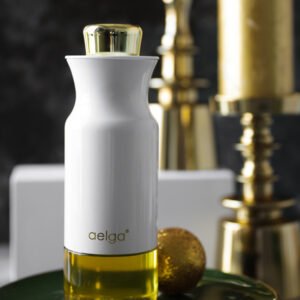 Glass Oil Bottle Stainless Steel Color Kitchen Seasoning Bottle