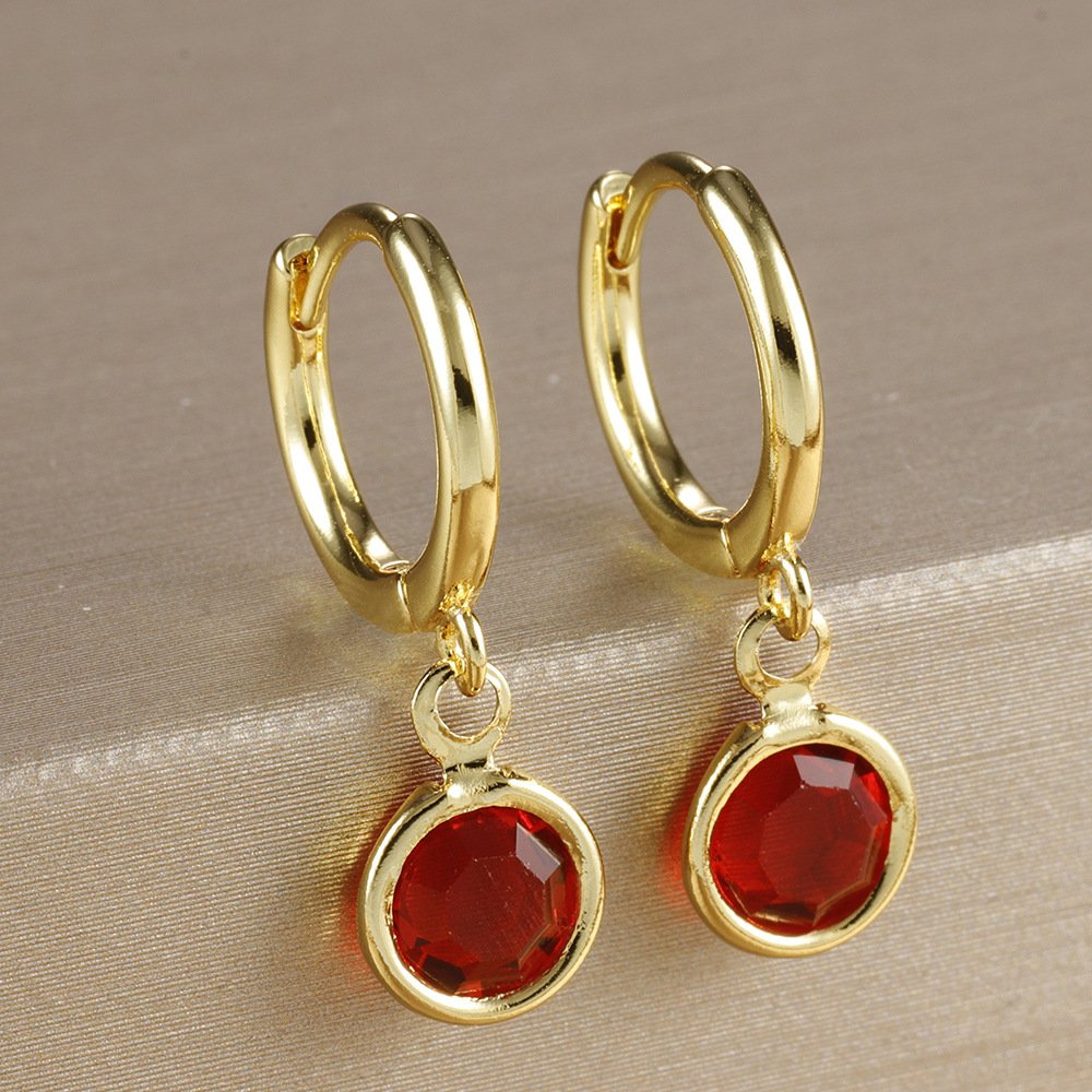 Niche Round Ear Clip Fashion Simple Rhinestone - Image 10