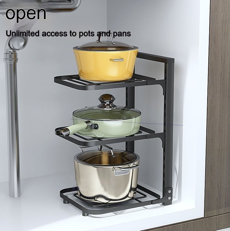 Pot Storage Kitchen Stainless Steel Storage Rack Pot Rack - Image 9