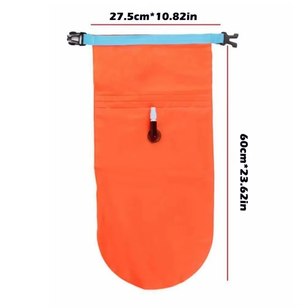 Inflatable Open Swimming Buoy Tow Float Dry Bag Double Air Bag with Waist Belt for Water Sport Swimming Storage Float Tools - Image 6