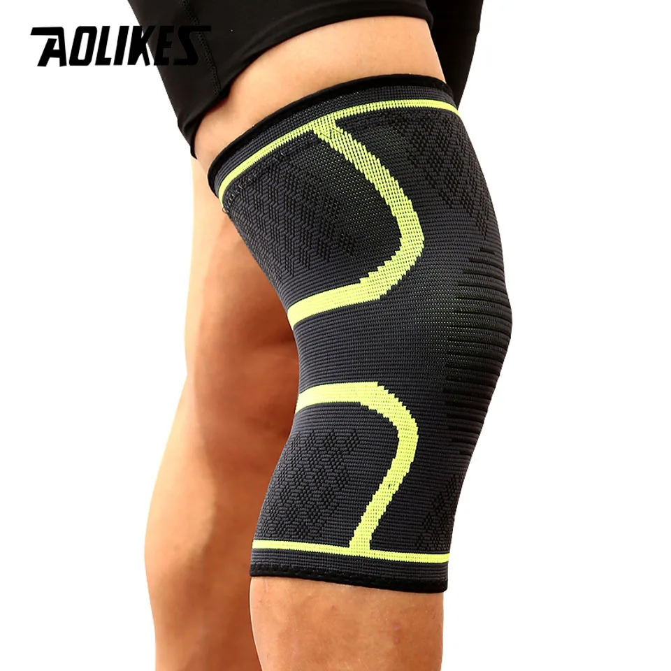 AOLIKES 1PCS Fitness Running Cycling Knee Support Braces Elastic Nylon Sport Compression Knee Pad Sleeve For Basketball - Image 4