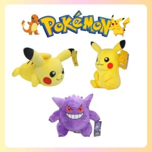 Pikachu Gengar Stuffed Toys Anime Cartoon & Cute Plush Doll Pillow Birthday Gift For Kids Friends Girls Boys Home Decoration