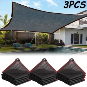 Black Shade Cloth Sunblock Mesh Cover Taped Edge With Grommets Sun Net For Pergola Plants Greenhouse Gardens Patio Canopy