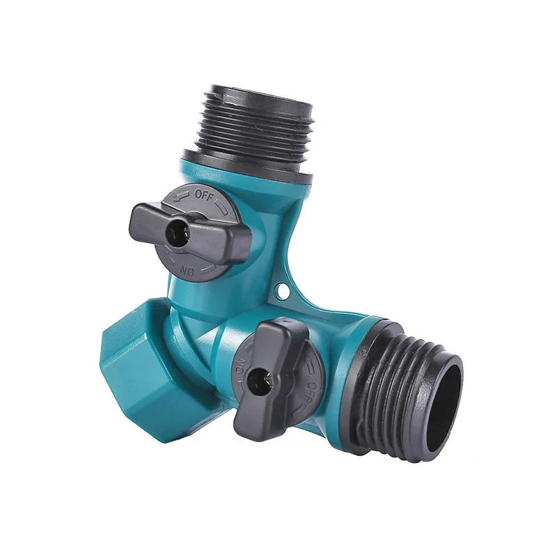 2 Way Garden Hose Splitter Garden Hose Connector with Faucet Watering Shut Off for Landscaping Flower Planting Irrigation - Image 2