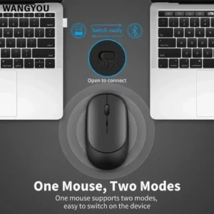 Wireless Mouse Rechargeable BT Mice Wireless Computer Mause Ergonomic Gaming Mouse for Laptop PC 1600DPI