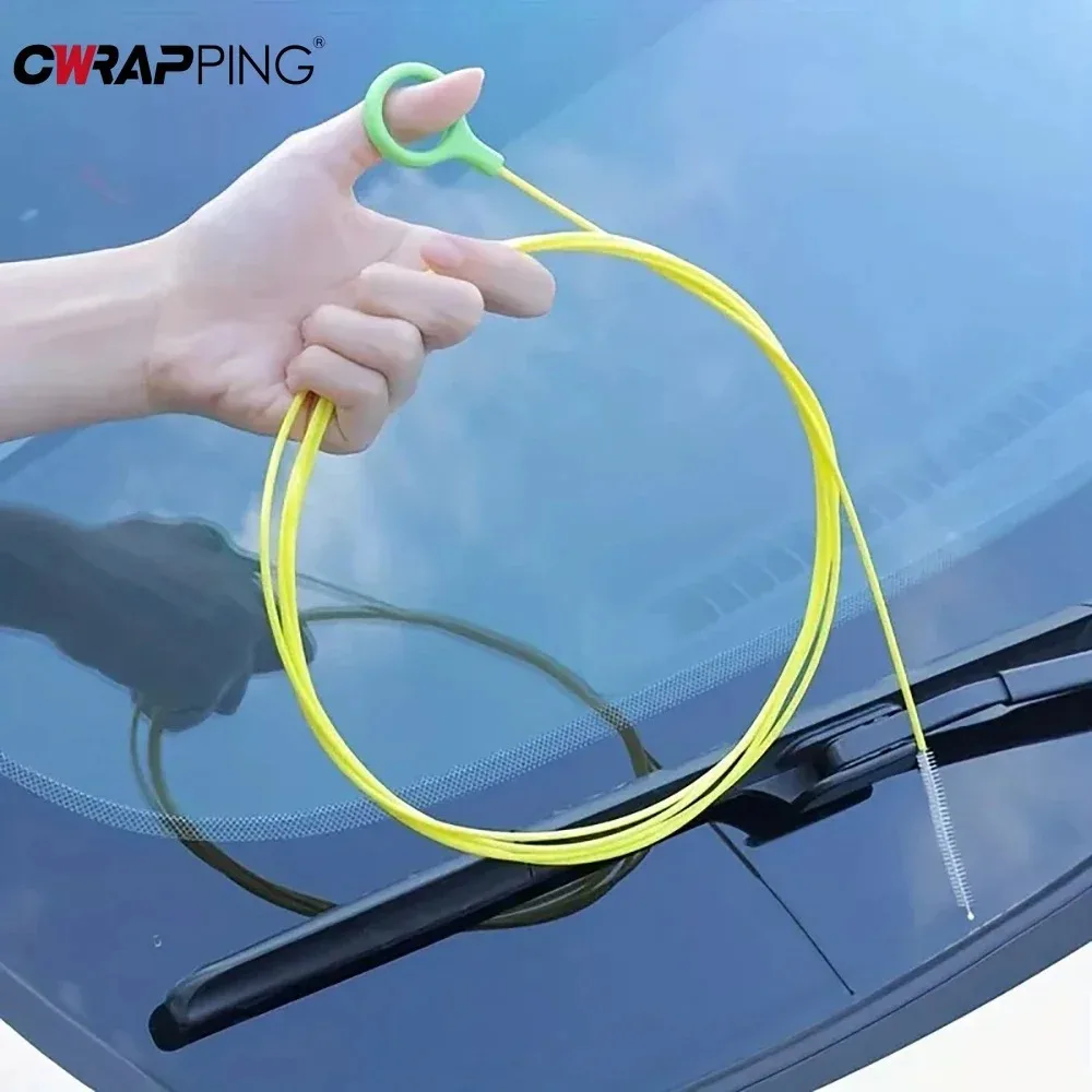 2.3m Car Sewer Unclogger Cleaning Brush Car Sunroof Long Hose Drain Hole Drain Unclogger Car Pipe Tool Cleaner Auto Accessories