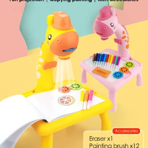 Children led projector drawing table toy painting set table educational board learning tools painting toys for children