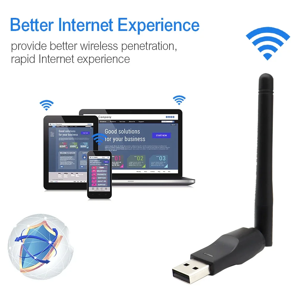 150M Wireless RT8188 Chip Card USB Small Network Adapter With Antenna Computer WIFI - Image 2