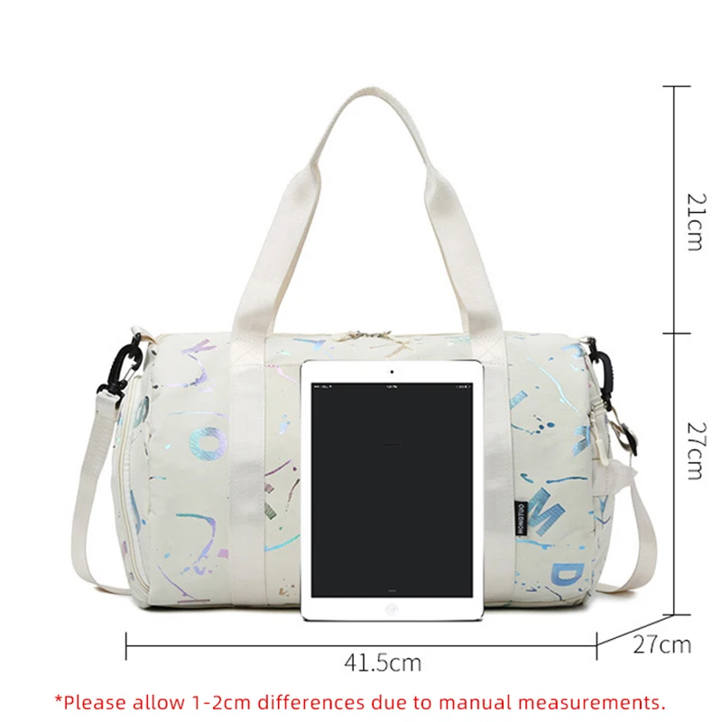 Gym Yoga Sport Dance Bag For Girl Boy Graffiti Letters Printing Travel Fitness Siwmming Dry Wet Waterproof Crossbody Deffle Bag - Image 5