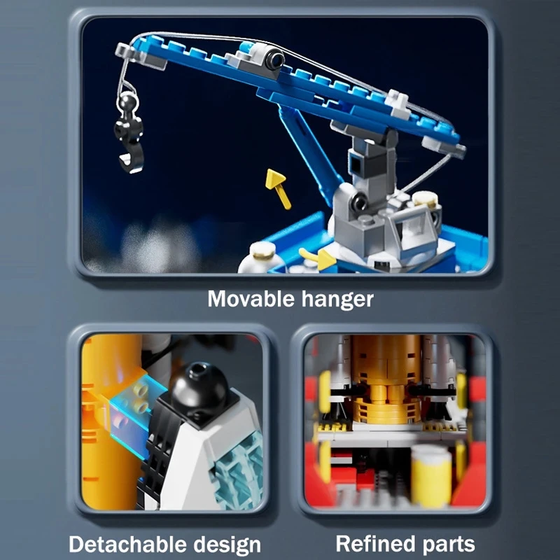 Aviation Spaceport Model Space Shuttle Rocket Launch Center Construction Building Blocks Spaceship Kids Bricks Creative Toys - Image 4