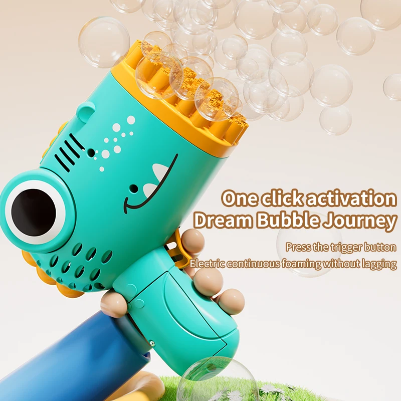 Dinosaur Bubble Machine 40 Hole Outdoor Wedding Children's Toy Gift Continuous Bubbling (without Bubble Liquid and Battery) - Image 5