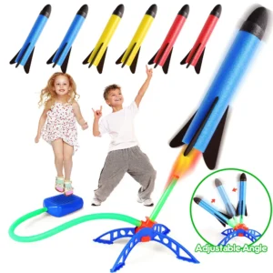 Kid Air Rocket Foot Pump Launcher Outdoor Air Pressed Pedal Soaring Rocket Toys Child Play Set Jump Sport Game Toys For Children