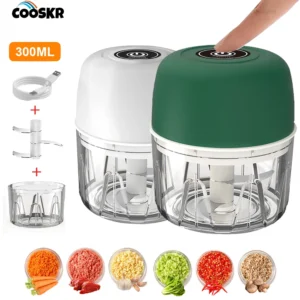 Electric Food Chopper Mini Garlic Masher Crusher for Kitchen Meat Grinder Vegetable Chopper USB Rechargeable Portable Chopper