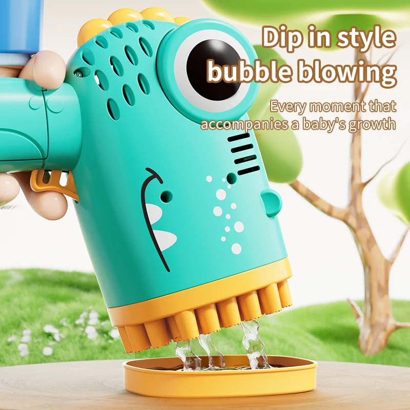 Dinosaur Bubble Machine 40 Hole Outdoor Wedding Children's Toy Gift Continuous Bubbling (without Bubble Liquid and Battery) - Image 6