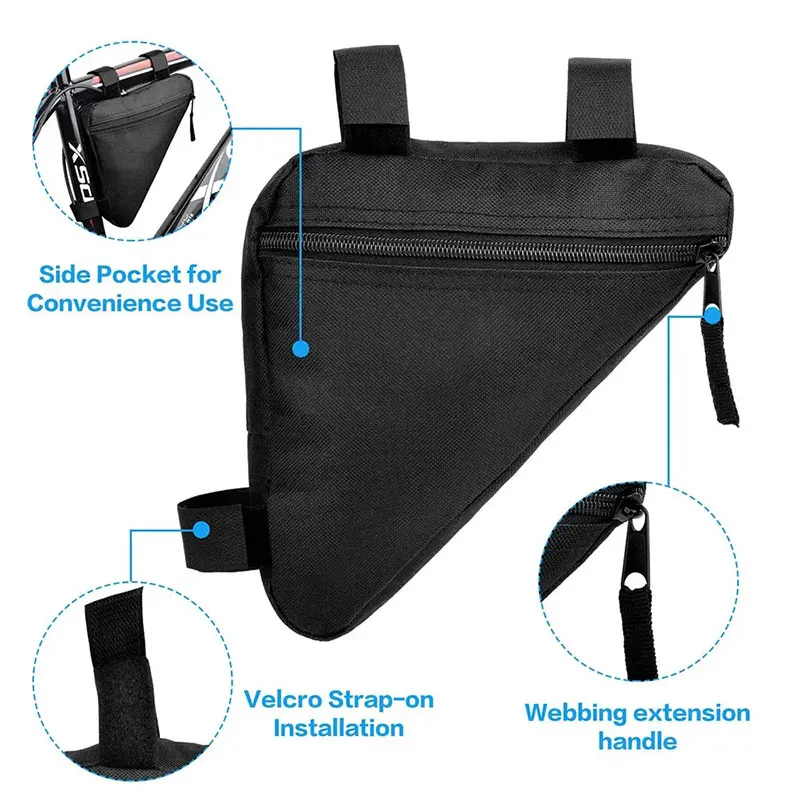 Bicycle Bag Triangle Cycling Bag Bike Bicycle Front Saddle Tube Frame Pouch Bag Holder Outdoor Sport Triangle Bicycle Bag - Image 6