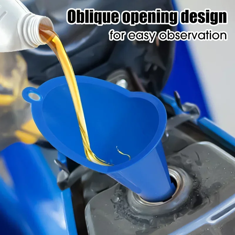 Car Long Stem Funnel Gasoline Oil Fuel Filling Tools Anti-splash Plastic Oil Funnel Motorcycle Refueling Tools Auto Accessories - Image 4