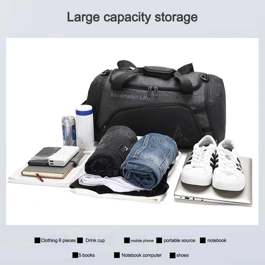 Waterproof Nylon Gym Bags Outdoor Yoga Sports Training Handbag Men Women Fitness Travel Storage Sport Bags Dry Wet Separation - Image 6