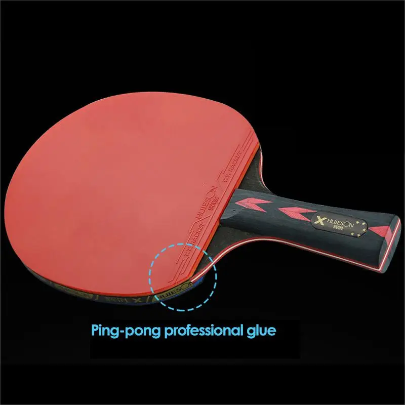 HUIESON 6 Star 2Pcs Carbon Table Tennis Set Super Powerful Ping Pong Raet Bat For Adult Club Training New Upgraded - Image 5