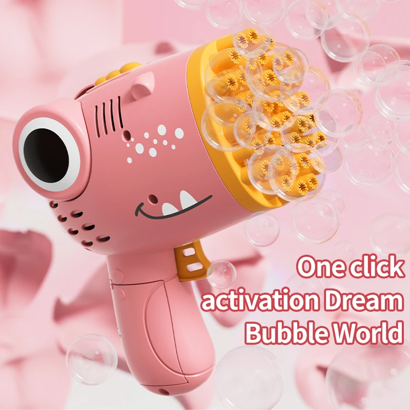Dinosaur Bubble Machine 40 Hole Outdoor Wedding Children's Toy Gift Continuous Bubbling (without Bubble Liquid and Battery) - Image 3