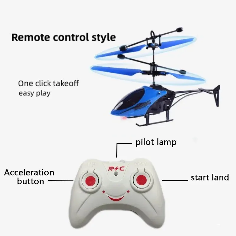 Rechargeable Mini RC Drone Remote Safe Fall-resistant RC Helicopters Drone Children Toys - Image 3
