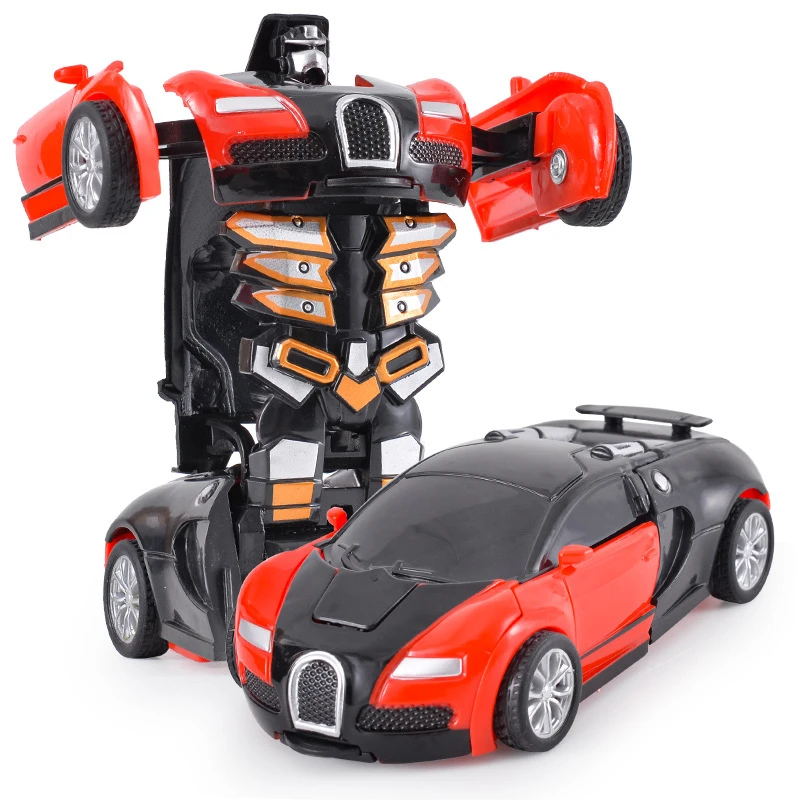 One Click Automatic Collision Deformation Robot Boy Gift Dual Form Toy Car Father Son Interactive Model Car - Image 6