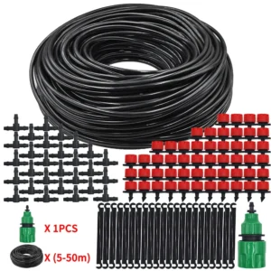 DIY 5-30m PVC Garden Watering Garden Hose 4/7mm Micro Irrigation Pipe Drip Watering Kits with Adjustable Drippers Punch Tool