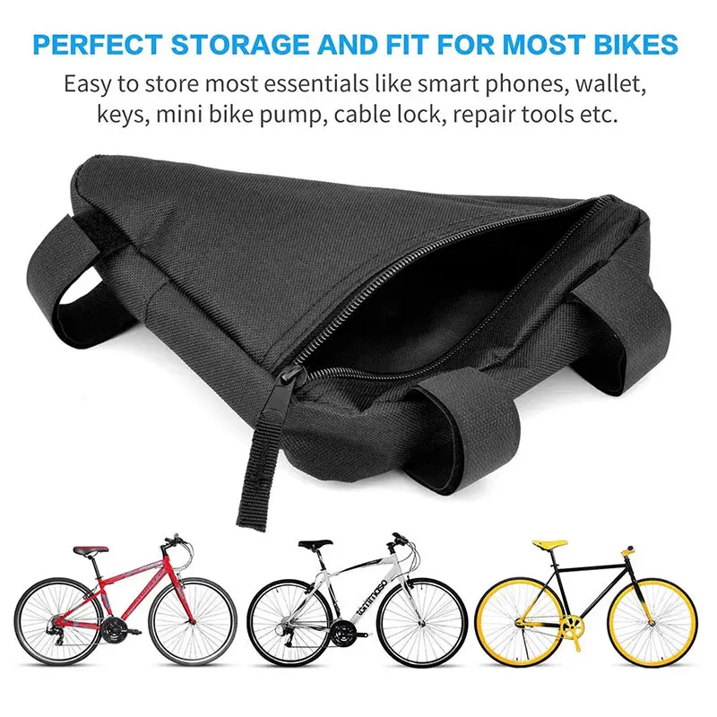 Bicycle Bag Triangle Cycling Bag Bike Bicycle Front Saddle Tube Frame Pouch Bag Holder Outdoor Sport Triangle Bicycle Bag