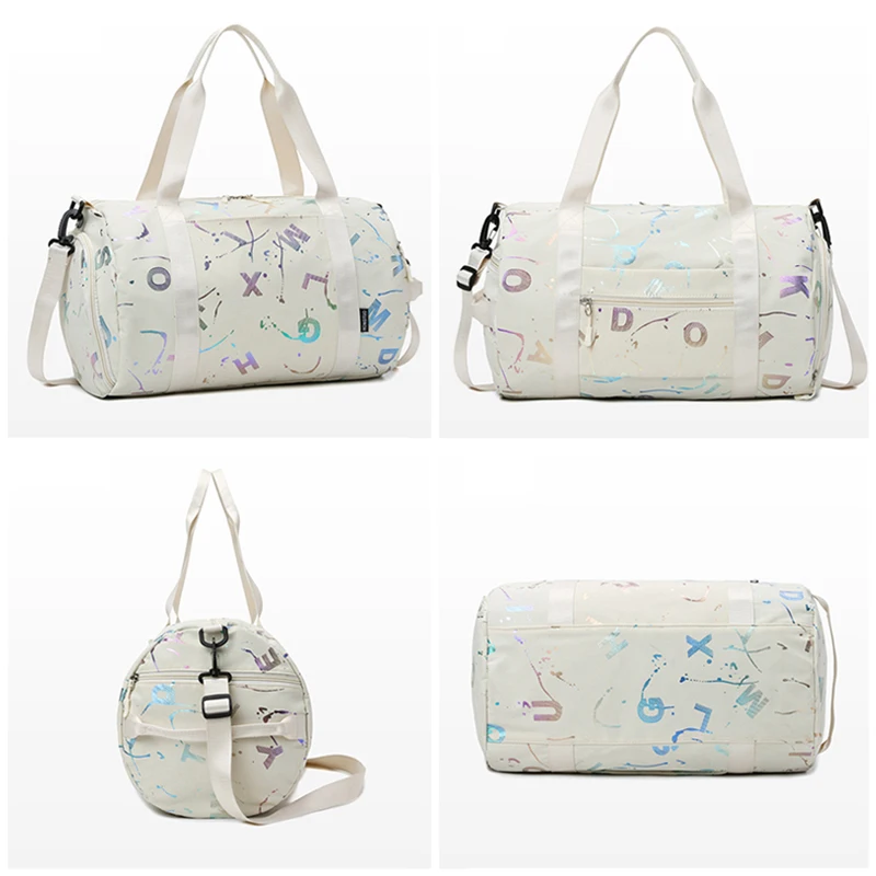 Gym Yoga Sport Dance Bag For Girl Boy Graffiti Letters Printing Travel Fitness Siwmming Dry Wet Waterproof Crossbody Deffle Bag - Image 6