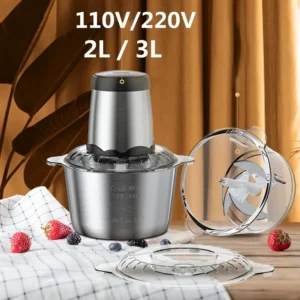 2L 3L Meat Grinder 220V 110V Stainless Steel Meat Mincer Kitchen Mixer Blender Machine Chopper Food Processors EU plug