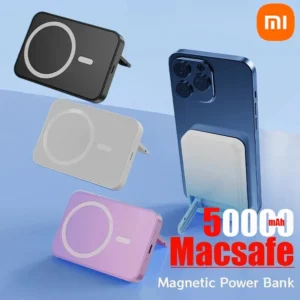Xiaomi 50000mAh Macsafe Power Bank Wireless Magnetic 22.5W Super Fast Charging Folding Bracket Portable External Power Bank New