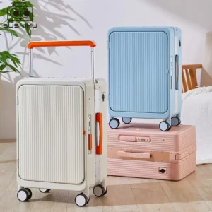 Valise à roulettes avec cadre en aluminium, cabine à roulettes large