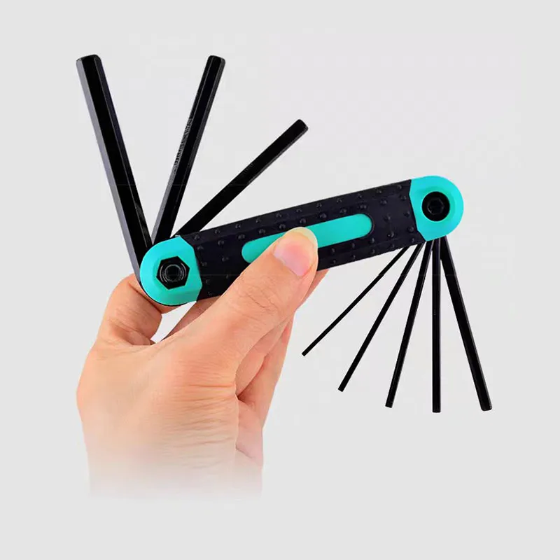 8 in 1 Folding Allen Wrench Set Metric Allen Key Set Tool Or Folding Tamper Proof Torx Key Set Portable Star Wrench Kit - Image 5