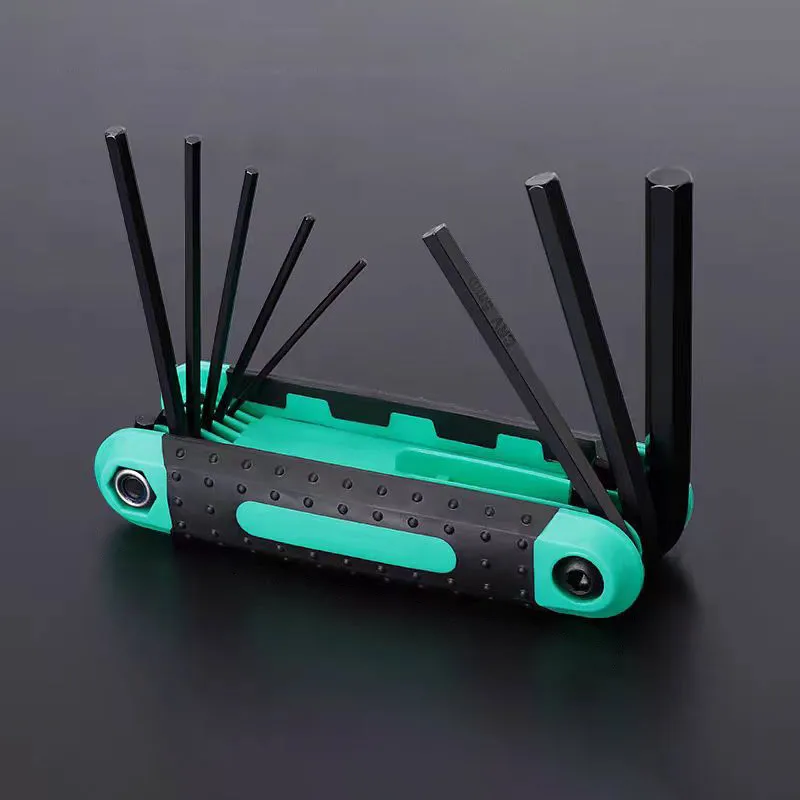 8 in 1 Folding Allen Wrench Set Metric Allen Key Set Tool Or Folding Tamper Proof Torx Key Set Portable Star Wrench Kit - Image 2