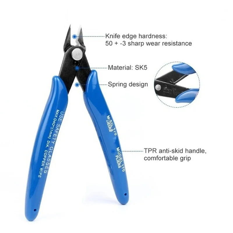 Diagonal Pliers Carbon Steel Pliers Electrical Wire Cable Cutters Cutting Side Snips Flush Pliers Nipper Hand Tools - Image 5